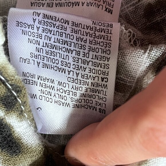 INC International Concepts Print Cropped Button-Down Shirt with Front Knot - Picture 5 of 13